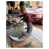 Handcrafted Wooden Santa and Moon Figurines - Holiday Decor