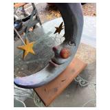 Handcrafted Wooden Santa and Moon Figurines - Holiday Decor