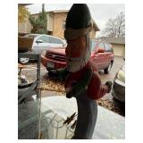 Handcrafted Wooden Santa and Moon Figurines - Holiday Decor