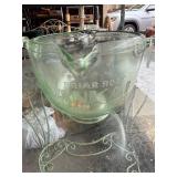 Vintage EAPG Glass Measuring Pitcher Set, Briar Rose Glass, Green Glass Measuring Pitcher