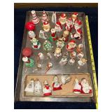 Vintage Ceramic Christmas Ornaments Lot - Santa Claus & Holiday Theme