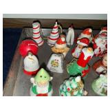 Vintage Ceramic Christmas Ornaments Lot - Santa Claus & Holiday Theme