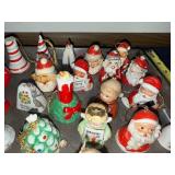 Vintage Ceramic Christmas Ornaments Lot - Santa Claus & Holiday Theme
