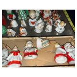 Vintage Ceramic Christmas Ornaments Lot - Santa Claus & Holiday Theme