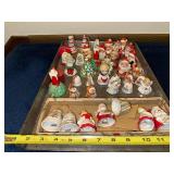 Vintage Ceramic Christmas Ornaments Lot - Santa Claus & Holiday Theme