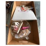 Vintage Collectibles Lot Including Christmas Putz Village House, Book, Santa Transfer, Decor Items