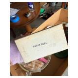 Vintage Collectibles Lot Including Christmas Putz Village House, Book, Santa Transfer, Decor Items