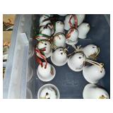 Vintage Ceramic Christmas Bell Ornaments Collection