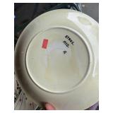 Vintage Pair of 1935 Hand-Painted Floral Plates by Ethel