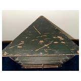 Vintage Wooden Cabinet with Labeled Drawers for Grooming Tools