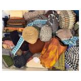 Large Lot of Assorted Fabric Scraps and Yarns for Crafting