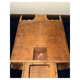 Antique Wooden Religious Shrine with Intricate Carvings