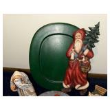 Santa Claus Decor Collection: Figurines, Plate & Tapestry