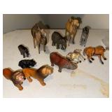 Lot of Vintage Animal Figurines - Lions, Camels, Elephants, and More