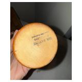 Vintage Green Red Wing Vase, Wooden Figurines and Decorative Knitting Needles Collection