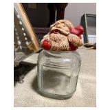 Festive Holiday Decor Lot: Soldier, Trees, Santa Jar