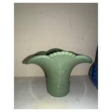 Vintage Abingdon USA Green and Blue Textured Ceramic Vases Lot