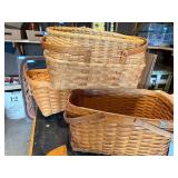 Set of 3 Vintage Woven Baskets - Rustic Home Decor and Storage