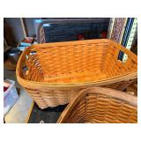 Set of 3 Vintage Woven Baskets - Rustic Home Decor and Storage