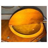 Vintage Wooden Tray and Decorated Wooden Container Set