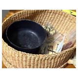 Vintage Wooden Tray with Art Brushes and Collectibles