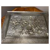 Vintage Embossed Anton Reiche Metal Easter Chocolate Mold with Rabbit Scene