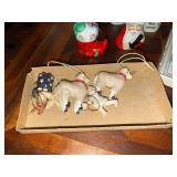 Vintage Christmas Decoration Lot - Ornaments, Figures & More