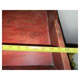 Vintage Wooden Serving Tray with Rustic Red Finish, 24x18 Inches