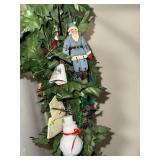 Christmas Garland with Assorted Holiday Ornaments