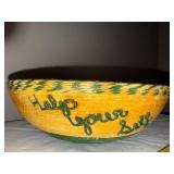 Unique Ceramic Bowls: Blue Sombrero & Multicolored 