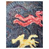 Colorful Abstract Wool Dancing Figures Shoulder Bag