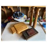 Wooden Pepper Mills, Picnic at Ascot Cutting Board, Weighted Block