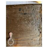 Rustic Wooden Decor Set: Painted Saw Blade Element, Plaque & Floral Box