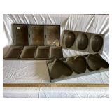 Vintage Metal Baking Molds Lot - Heart, Egg, and Rectangular Shapes