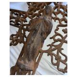 Massive Antique Wrought Iron Cross with Religious Figure