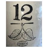 Vintage Red Wing Union Stoneware 12-Gallon and 2-Gallon Crock Set