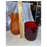 Assorted Vintage Glassware: Bottles, Vases & Jars Collection