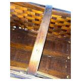 Vintage Woven Basket with Wooden Handle