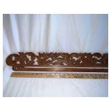 Intricately Carved Wooden Decorative Panel
