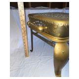 Antique Brass Footman Stool with Intricate Design