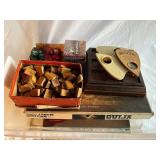 Vintage Parker Brothers Ouija Board, Impossipuzzle & Wooden Tiles Lot