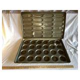 Vintage EKCO Metal Baking Pan with Muffin & Bread Trays