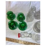 Vintage Glass Collection: Jars, Bottles, and Green Glass Pieces