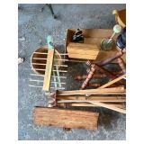 Mixed Lot of Vintage Wooden Items and Tools