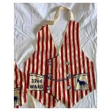 Vintage 32nd Ward Political Vests with Donkey Pattern