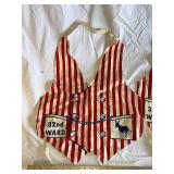 Vintage 32nd Ward Political Vests with Donkey Pattern