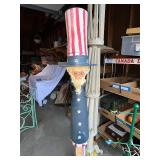 Vintage Uncle Sam Yard Ornament with Patriotic Colors