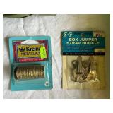 Craft Supply Lot: Basket, Ribbons, Thread, Buckles & More