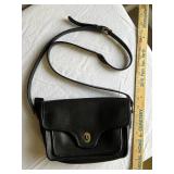 Vintage Coach Black Leather Crossbody Bag