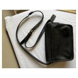 Vintage Coach Black Leather Crossbody Bag